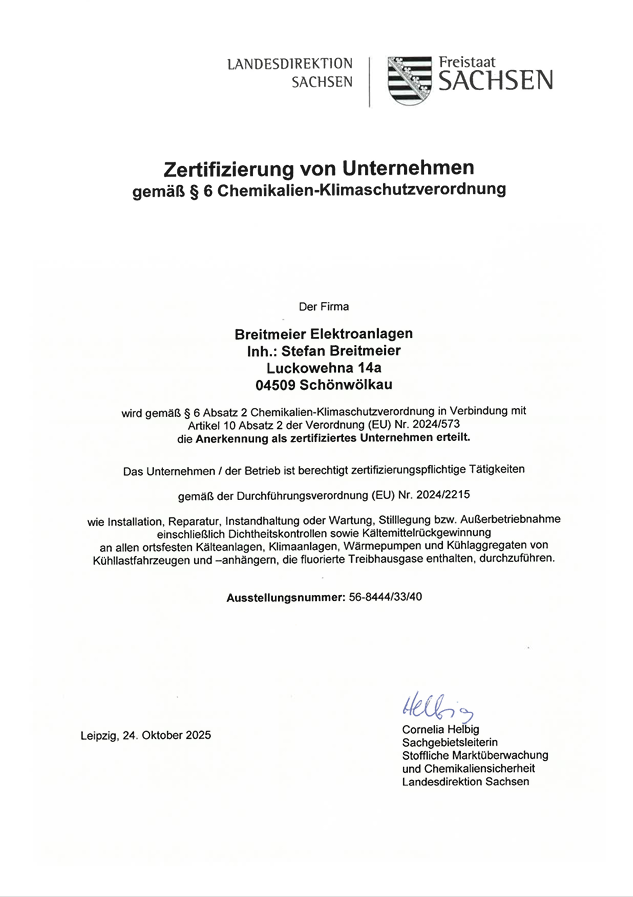 Unternehmenszertifizierung Klima